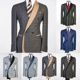 Aidase Fashion Wedding Suit Coat For Men Slim Fit Double Breasted Overcoat Business Office Jacket Custom Made Only Blazer aidase-shop