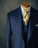 AIDASE  -  Gentleman Stripe 3 Piece Men Suits Coat Pants Groom Business Suit Business Wedding Blazer Pants Prom Party Jacket Customized aidase-shop