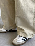 AIDASE  -  Retro Japanese Sle Casual Pants with kets for Men And Women Autumn New Sle Waed out Loose Fit Straight Leg Trousers aidase-shop