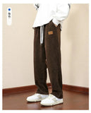 AIDASE  -  Corduroy pants for men in spring and autumn straight tube hanging feeling casual men's style loose winter with added velvet men' aidase-shop