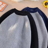 AIDASE  -  Loose Long Sve Pullover Knitted Sweater oulder Insert Design for Men And Women Casual round Ne Knitwear for Couples