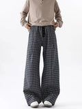 Aidase Y2k Vintage Baggy Plaid Pants Man Oversized Korean Fashion Harajuku Japanese Style Streetwear Gyaru Check Trousers