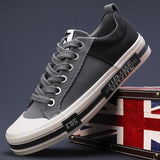 AIDASE  -  Brand Men's Canvas Shoes Breathable Outdoor Casual Sneakers Comfortable Spring Autumn Black Walking Sneakers Flat Design aidase-shop