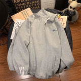 Aidase Zipper High Street Sweatshirt for Men Women Hong Kong Style Stand-Up Collar Korean Trendy Lovers Oversize Casual Sports Jacket aidase-shop