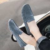 AIDASE  -  Men's Loafers Hot Selling Spring Autumn Men's Suede Leather Shoes for Commuting Massage Sole Flat Bottomed Walking Shoes aidase-shop