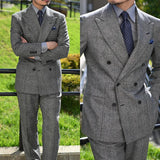 AIDASE  -  Classic Business Men's Suit Wedding Suits Comfort 2-Pieces Stripe Tailor-Made Groom Groomsman Formal Occasions Size Customized aidase-shop
