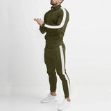 AIDASE  -  autumn and winter new casual men's sports suits, color matching men's clothing, casual suits hooded trendy sports aidase-shop