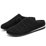 AIDASE  -  Half Slippers Outdoor High Quality Anti-slip Men Leisure Shoes Summer Mesh Breathable Soft Comfortable Flat-bottomed Slippers aidase-shop