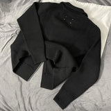 Aidase Two-way Zipper High Collar Cardigan Imitation Wool Jacket Korean Version 2024 Winter Trendy Knitted Sweater Aesthetic aidase-shop