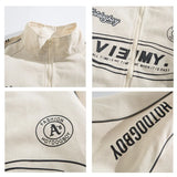 Aidase College Jacket Men Women Spring Autumn High Street Casual Windbreaker Letter Print Coats Couple Fashion Bomber Varsity Jackets aidase-shop