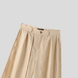 AIDASE  -  Men Wide Leg Pants Solid Color Button Joggers Loose Casual Irregular Trousers Men Streetwear Fashion Long Pants aidase-shop