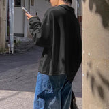 AIDASE  -  Men Shirt Solid Color Lapel Long Sleeve Korean Style Casual Men Clothing Streetwear Loose Fashion Leisure Male Tee Tops aidase-shop