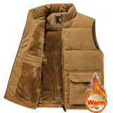 Aidase Winter Male Fleece Warm Vest Coats Men Stand Collar Army Thicken Waistcoats Clothing Men Jacket Sleeveless Vest aidase-shop