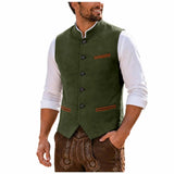 AIDASE  -  Men's Sleeveless Vest With Button Design Stylish And Simple Light Business Casual British. Coat 3xl aidase-shop