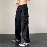 Aidase Trousers Man Summer Straight White Wide Cargo Pants For Men Slacks Luxury Cotton Street Vintage New In Fashion Y2k High Quality