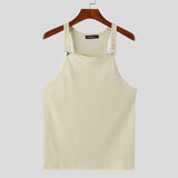 AIDASE  -  Tops Korean Style New Men's Knitted Pit Strap Vests Summer Casual Streetwear Personality Sleeveless Tank Tops S-5XL aidase-shop