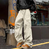 AIDASE  -  Spring Autumn Big Pocket Men's Cargo Pants Loose Straight Wide Leg Trousers Baggy Outdoor Workwear Pants Man Hip Hop Sweatpants aidase-shop