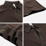 AIDASE  -  High-quality Solid Color V-neck Men's Breathable Moisture-wicking Polo Shirt, Stretchable T-shirt for Casual Business Wear M-6XL aidase-shop