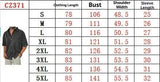AIDASE  -  Mens Spring Summer Shirt Short Sleeve Loose Solid Retro Casual Holiday Blouse Breathable Lightweight Beach Button Shirt aidase-shop