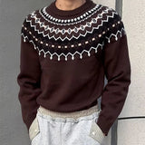 AIDASE  -  Autumn Winter Casual Mens Jumper Tops Knitting Long Sleeve Crew Neck Sweaters For Men Daily Leisure Slim Knitted Sweater aidase-shop