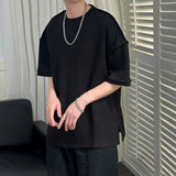 AIDASE  -  Fashion Men T-shirt Personality Three-dimensional Design Round Neck Short Sleeve Solid Color Loose Casual Male Tees aidase-shop