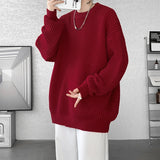 AIDASE  -  New Year Sweaters Korean Fashion O-neck Quality Texture Sweaters Men Autumn Street Wear Mens Knitted Sweater Men Pullovers
