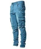 AIDASE  -  New Stretch Denim Men's Side Pocket Slim Skinny Jeans aidase-shop