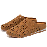 AIDASE  -  Half Slippers Outdoor High Quality Anti-slip Men Leisure Shoes Summer Mesh Breathable Soft Comfortable Flat-bottomed Slippers aidase-shop