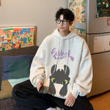 AIDASE  -  Trendy Printed Hoodie Casual Sweatshirt Street Unisex Long Sleeve Round Neck Multi-coloured Top aidase-shop
