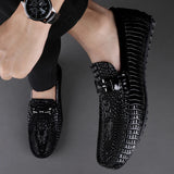 66.35Aidase Brand Luxury Shoes Leather Fashion Loafers Classic Leather Shoes Slip-On Driving Shoes Men's Casual Moccasin Soft Sole High-end aidase-shop