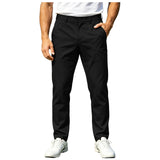 AIDASE  -  Men's Trousers Elastic Solid Color Work Casual Pants Business Formal Pants Taupe Pants aidase-shop