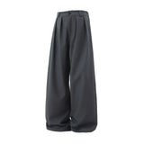 AIDASE  -  Spring New Men's Fashion Loose Simple Wide Leg Pants Basic Casual Solid Comfortable Straight Trousers Male Bottom Clothing aidase-shop