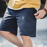 Aidase 2024 New Retro Big Pocket Waterproof Shorts Outdoor Thin Straight Casual Quarter Elastic Waist Pants for Men's Summer aidase-shop