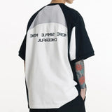 AIDASE  -  Oversized Summer New Japanese T-shirt Men Cotton Mesh Patchwork Printed Jersey Round Neck Loose Couple Short Sleeve Top Tees aidase-shop