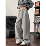 AIDASE  -  Scimitar Trousers Men's Winter Oversize Lazy and Relaxing Pants Straight Wide-leg Pants