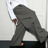 AIDASE  -  Men Pants Solid Color Drawstring Joggers Workout Casual Sweatpants Men Streetwear Loose Fashion Male Long Trousers aidase-shop