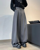 AIDASE  -  Men's Loose Wide Leg Jeans Autumn Spring American Retro Casual Straight Tube Long Pants Draping Feeling Deconstructed Style aidase-shop