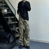 Aidase Mens Y2k American Retro Pocket Camouflage Straight Pants Genderless Trendy Hip-Hop Workwear Style Loose Wide-Leg Pants Unisex aidase-shop