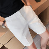 AIDASE  -  Men's Summer Slim-fit Suit Shorts Light Luxury Stylish Popular Clothes Leisure Streetwear Korean Style Waffle Plaid Half-pants aidase-shop