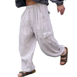 AIDASE  -  Spring New Men's Casual Pants Loose Breathable Wide Leg Multi-Pocket Straight-Leg Pants Men
