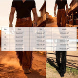 AIDASE  -  Men's Western Fringe Bell Bottom Pants Regular Fit High Waist Jeans Sweatpants Retro Cowboy Trousers Casual aidase-shop