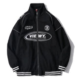 Aidase College Jacket Men Women Spring Autumn High Street Casual Windbreaker Letter Print Coats Couple Fashion Bomber Varsity Jackets aidase-shop