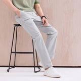 AIDASE  -  Men Super Stretchy Solid Color Simple Basic Casual Business Casual Trendy Suit Trousers Summer Fashion Male Pants Clothes aidase-shop