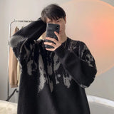 Aidase Tie Dye Sweater Men's New Style American Loose and Lazy Trendy Brand Youth Casual aidase-shop