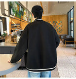 AIDASE  -  Spring and Autumn Stand Collar Baseball Jacket for Men Loose Casual Windproof and Warm Top M-3XL aidase-shop