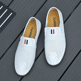 AIDASE  -  Spring Autumn New Breathable Loafers Soft Sole Anti Slip Trendy Deep Blue Men's Flat Shoes Fashion Men's Work Shoes aidase-shop