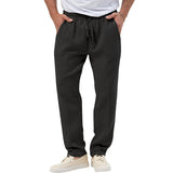 AIDASE  -  Summer Men's Breathable Solid Color Bubble Loose Men's Casual Trousers aidase-shop