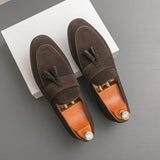 AIDASE  -  High Quality Leather Loafers Shoes Men Fashion Tassel Classic Original Man Casual Shoes Comfortable Office Business Party Shoes aidase-shop