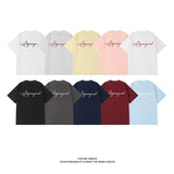 Aidase New Summer Tee Shirt Casual Men Top Tees Letter Print Unisex Short Sleeve T-shirt Daily Clothing T Shirt