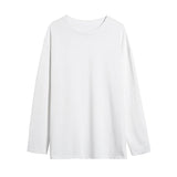 AIDASE  -  American Sle Heavyweight Long Sve T-irt Men Loose Simple  Color Base irt Summer Pure Cotton Lazy Chic Sweatirt aidase-shop